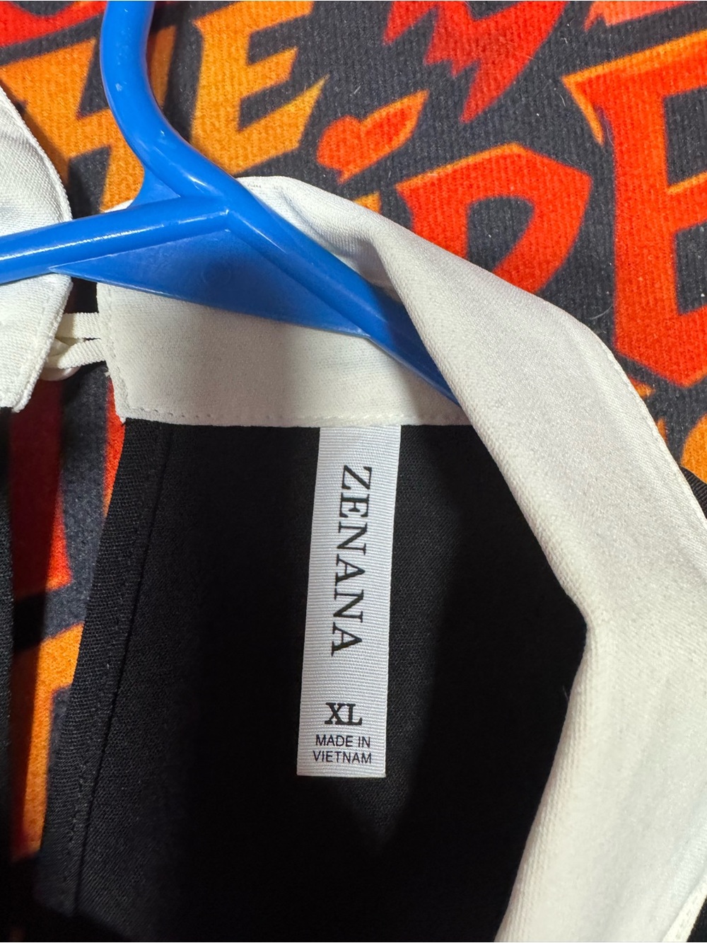 Zenana Outfitters Black Blouse with White Collar